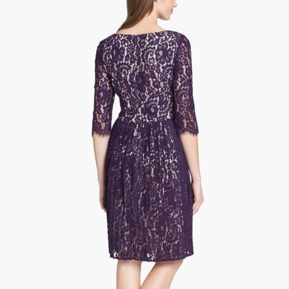 Eliza J Purple & Gold Lace Dress - Picture 3 of 8